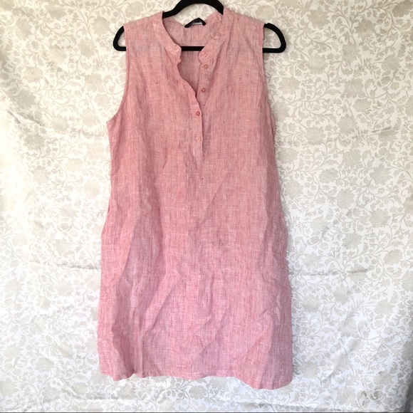 french curve linen dress